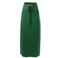 thumbnail image 1 of A2Y Women's Drawstring Waist Side Pockets Rayon Maxi Skirt Huntergreen 2XL, 1 of 4