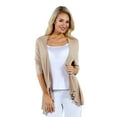 thumbnail image 2 of 24/7 Apparel Women's 3/4-Sleeve Open Shrug, 2 of 13