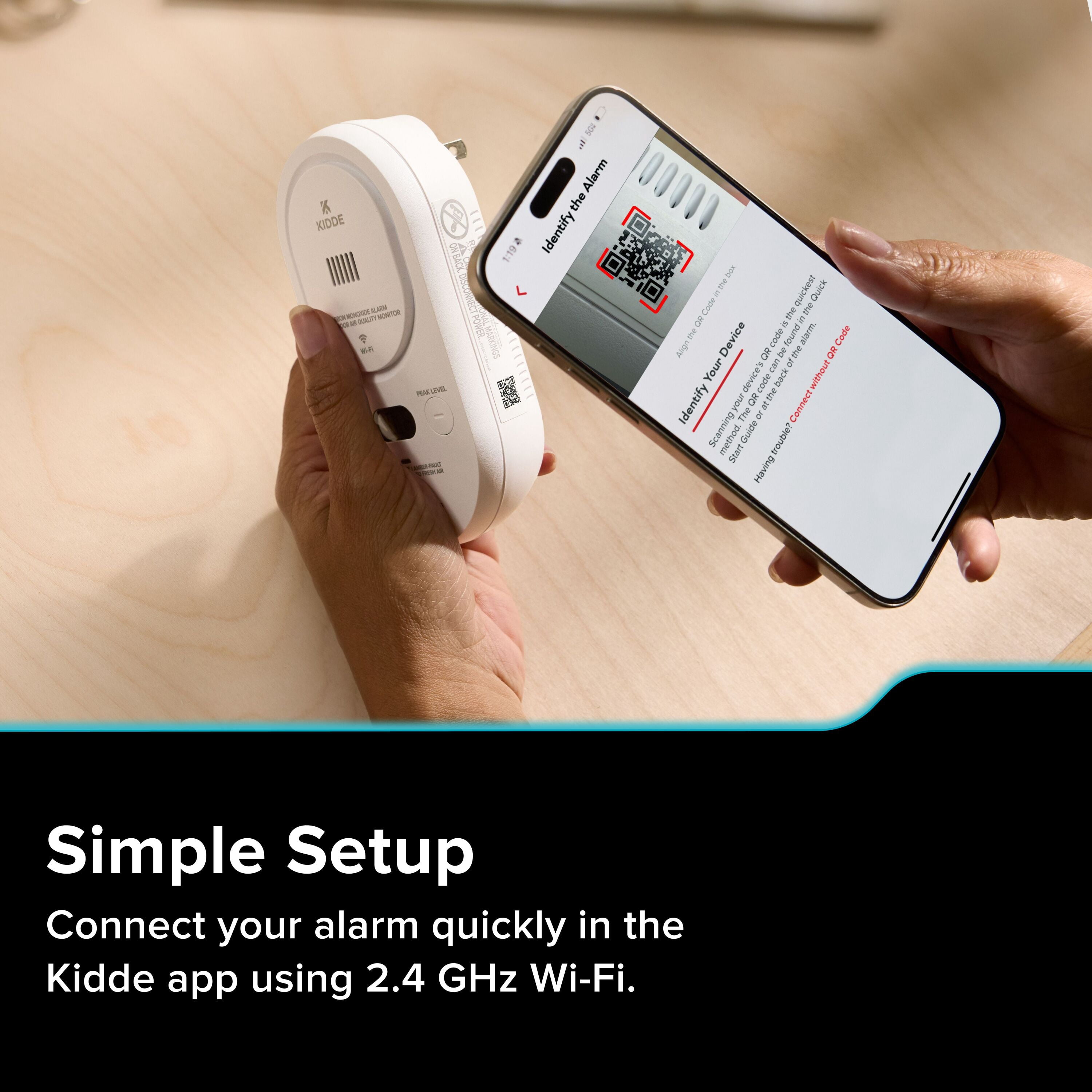 Kidde Smart Carbon Monoxide Detector & Indoor Air Quality, Plug-In with AA Battery Backup, COPDLQW