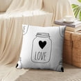 thumbnail image 4 of LALILO Throw Pillow Covers Doodle Jar White Artwork Black Bride Cushion Cover 18" x 18", 3043 Pack, 4 of 6