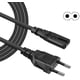 thumbnail image 1 of Cable de alimentación C7 2 pines Ps5 Ps4 Ps3, cable de alimentación bipolar de 1,5 m para Hp Canon, 1 of 5