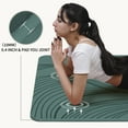 thumbnail image 3 of 4W Wide Yoga Mats, Extra Large 35" x 72" Pilates Matt, 10mm Thick Non Slip, TPE Tear-Resistant Exercise Mats for Home Workouts (Green), 3 of 8
