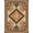 Terracotta Beige Teal, Pattern 10, variant on ODIKA 8'x10' Washable Area Rug Non-Slip Chair-Friendly Mat Cowboy Vintage Farmhouse Border Round Runway Themed Trailer Hooks Flowing for Dining Room, Large Office, Lounge