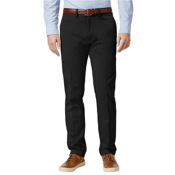 Kenneth Cole Pantalones chinos informales sostenibles con frente plano para hombre color negro 38 W x 30 L Kenneth Cole chino Walmart en linea