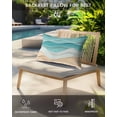 thumbnail image 4 of Pack of 2 Outdoor Lumbar Pillow Covers 12x20 Inch, Turquoise Waterproof Throw Pillow Covers Set, Ocean Wave Stripes Modern Abstract Beach Indoor&Outdoor Decorative Cushion Cases for Patio Porch Car, 4 of 7