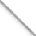 thumbnail image 1 of 14K White Gold Wg 1mm Singapore Chain (30 X 1) Made In South Africa pen166-30, 1 of 5
