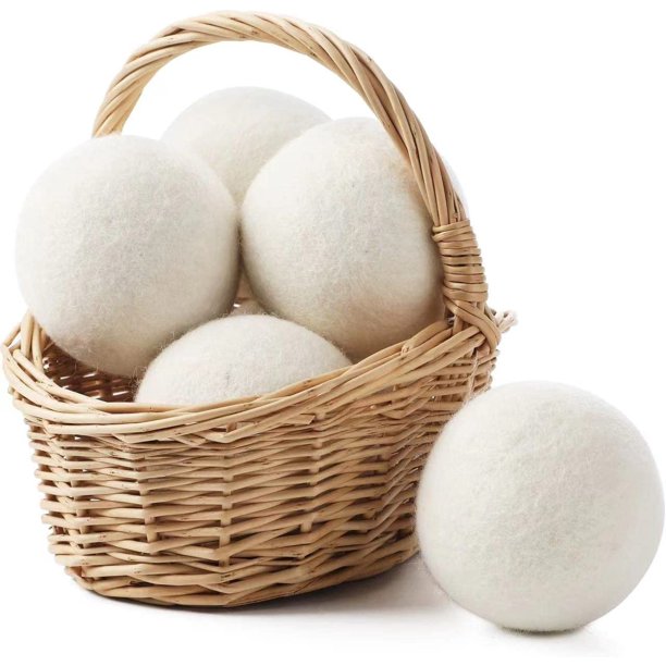 Wool Dryer Balls, 100 New Zealand Wool, 4 Pack XL Organic Dryer Balls