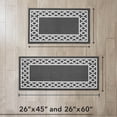 thumbnail image 4 of Washable Skid-Resistant Runner Rug, Trellis Border , Dark Grey and White , 26" x 45"/26" x 60", 4 of 9