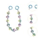 thumbnail image 2 of Llavero con cuentas jinwen adorno para bolso azul, 2 of 8