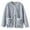 N168-Light Blue, variant on NAFUU Womens Fuzzy Pajamas Tops Winter Warm Coats Long Sleeve Button Down Sleepwear Shirts Thick Plush House Coats Cozy Flannel Outerwear Holiday Pajama Sets