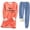 Blue, variant on 2 Piece Sets for Women Fall Plus Size Two Piece Sets for Women Fall Women's Solid Round Neck With Thickened Insulation Long Sleeved Top And Pocket Thickened Pants Set