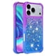 thumbnail image 3 of For iPhone 17 Pro Max TPU Case Gradient Quicksand Phone Back Cover - Pink+Sky Blue, 3 of 5