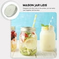 thumbnail image 5 of Qumonin 12pcs Mason Jar Lids with Straw Hole Metal Wide Mouth Canning Caps, 5 of 6