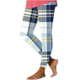thumbnail image 2 of Leesechin Womens Leggings Plus Size Women's Plaid Printed Tight Yoga Pants Long Pants Inside and Outside Can Wear Leggings Yoga Pants, 2 of 4