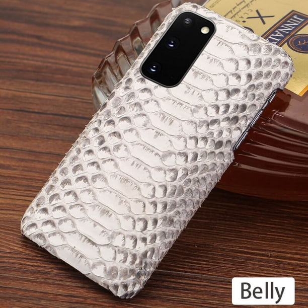 Funda de cuero Natural para teléfono móvil Samsung, carcasa de piel de pitón para Samsung Galaxy S21, S22, Ultra S21FE, S10E, S9, s8plo, Note 20, ultra 8, 9, 10Plus, A50, A70, A51 Fivean unisex