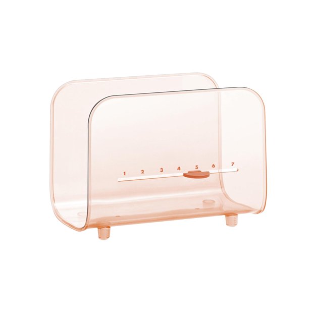 Organizador de paleta de maquillaje en forma de U multifunción de gran capacidad con función de escala cosmético duradero transparente para tocadores Rosado Yinane Organizador de paletas de maquillaje