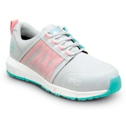 Timberland PRO Radius, Women's, Glacier Gray/Almond Blossom, Comp Toe, EH, MaxTRAX Slip Resistant, Athletic, Work Shoe (7.0 W)