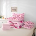 thumbnail image 6 of jejeloiu Pink Western Disco 7pcs Bedding Comforter Set Kids,Cowgirl Guitar Print Queen Bedding Sets,Reversible, 6 of 7