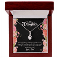thumbnail image 4 of To My Daughter Never Forget That I Love You From Dad Alluring Ribbon Necklace Message Card, 4 of 20