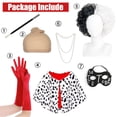 thumbnail image 4 of Disfraz JaosWish Cruella Deville para mujer con peluca blanca y negra, 4 of 7