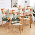 thumbnail image 2 of Yayeee 2 Pack Dining Chair Covers Stretch Parson Chairs Slipcovers Seat Protector, Mid Century Orange Juice, 2 of 6