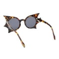 thumbnail image 4 of Womens Exaggerated Bat Wing Shape Round Circle Lens Sunglasses Tortoise - Black, 4 of 4