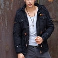 thumbnail image 1 of LOVZFMLL Jackets for Men 男士复古加厚加绒工装纯色口袋拉链长袖可拆卸连帽休闲外套, 1 of 8
