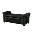 thumbnail image 4 of Inspired Home Noem Faux Leather Storage Bench Nailhead Trim, Black, 4 of 9