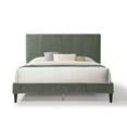 thumbnail image 3 of Furniture of America Colly Adult Queen Chenille Fabric Upholstered Platform Bed, Green, 3 of 25