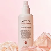 Natio Rosewater Drench Mineral Face Mist, Hydrating Face Mist, 6.7 oz
