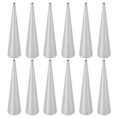 

Hemoton 12PCS Stainless Steel Pastry Cream Horn Molds Conical Tube Cone Pastry Roll Horn Mould Kitchen Baking Coil Tool