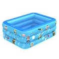 thumbnail image 3 of Piscina inflable para niños, piscina infantil para el hogar, de gran tamaño, con fondo de burbuja, cuadrada, para bebés, al aire libre, 3 of 4