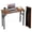 Dark Walnut, variant on Small Computer Desk Folding Table - 35.8" Foldable Office Desk, No Assembly, Perfect for Small Spaces in Bedroom, Dorm, or Apartment, Portable Mini Desk or Study Table with Compact Design, Brown
