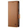 thumbnail image 2 of For Samsung Galaxy S25 Edge 5G Wallet Case Flip Card Holder,PU Leather Side Buckle Magnetic Frosted Women Men Cover,Brown,For Galaxy S25 Edge 5G, 2 of 7