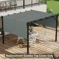 thumbnail image 2 of Outsunny 2 Pcs 16 x 4ft Pergola Shade, UV Protection Pergola Canopy, Dark Grey, 2 of 10