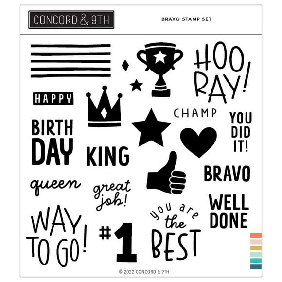 Concord & 9Th Clear Stamps 6"X6"-Bravo