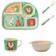 thumbnail image 3 of Juego de Vajilla Infantil de Bambú, Juego de Vajilla Infantil de 5 Piezas Tigre, Plato, Bol, Cuchara, Tenedor, Taza, Edad, Material Natural Reciclado Libre de Bpa, 3 of 5