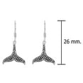 thumbnail image 4 of AeraVida Ocean's Gentle Whale Tail or Mermaid Detailed Sterling Silver Dangle Earrings for Women Accessories Anniversary Jewelry Gift, 4 of 5