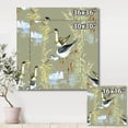 thumbnail image 4 of Designart ' Herons Birds In The Gray Water ' Farmhouse Canvas Wall Art Print, 4 of 4
