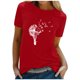 thumbnail image 1 of Gibobby Camiseta de manga corta para mujer Camisas mujer Camisa superior suelta con estilo diario(Rojo,G), 1 of 5