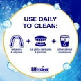 thumbnail image 5 of Efferdent Retainer Cleaning Tablets, Denture Cleanser Tablets For Dental Appliances, Overnight Whitening Tablets, 126 ct Pack - 2, 5 of 5