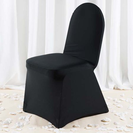 Commercial Grade Fitted Spandex Banquet Chair Cover, Black