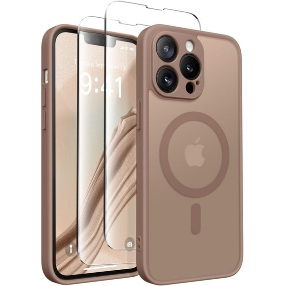 Funda CAPRARO Magnetic para iPhone 13 Pro Max Brown