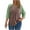 Green, variant on Inleife Three Quarter Sleeve Tops for Women Plus Size Color Blocked Tops Women's 3/4 Sleeved Crewneck Loose Blouses