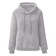 thumbnail image 3 of Gibobby Mujeres sudadera con capucha suéter Sudadera informal de manga larga de lana artificial para mujer （Gris， XXXL), 3 of 4