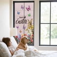 thumbnail image 2 of Spring Easter Bunny Window Privacy Film, Pink Wooden Red Floral Easter Eggs Static Cling UV Sun Blocking Tint Film Heat Control Windows Films for Bedroom Bathroom, Window Stickers 29.5"x78.7", 2 of 7