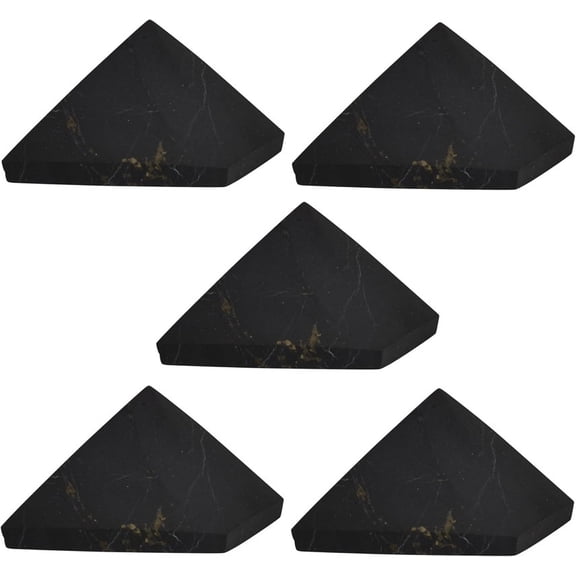 Shungite Miracle 5 Pcs Shungite Pyramid: Unpolished 30mm / 1.18" | EMF Protection & Healing