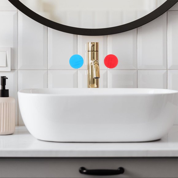 COSMOBETTY 5 Pares De Pegatinas Duraderas Para Señalización De Agua Y Fría En Con Adhesivo