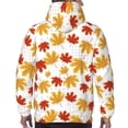thumbnail image 7 of Naloa Maple Leaf Men's Casual Hooded Collar Drawstring Hoodies Pullover Sweatshirts Casual Long Sleeve Shirts-3X-Large, 7 of 7