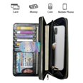 thumbnail image 6 of Xoenoiee Paint Splatter Horse Print Wallet for Women Faux Leather Long Clutch Purse with Zipper Bifold Wallet Multi Card Organizer Large Capacity, 6 of 6